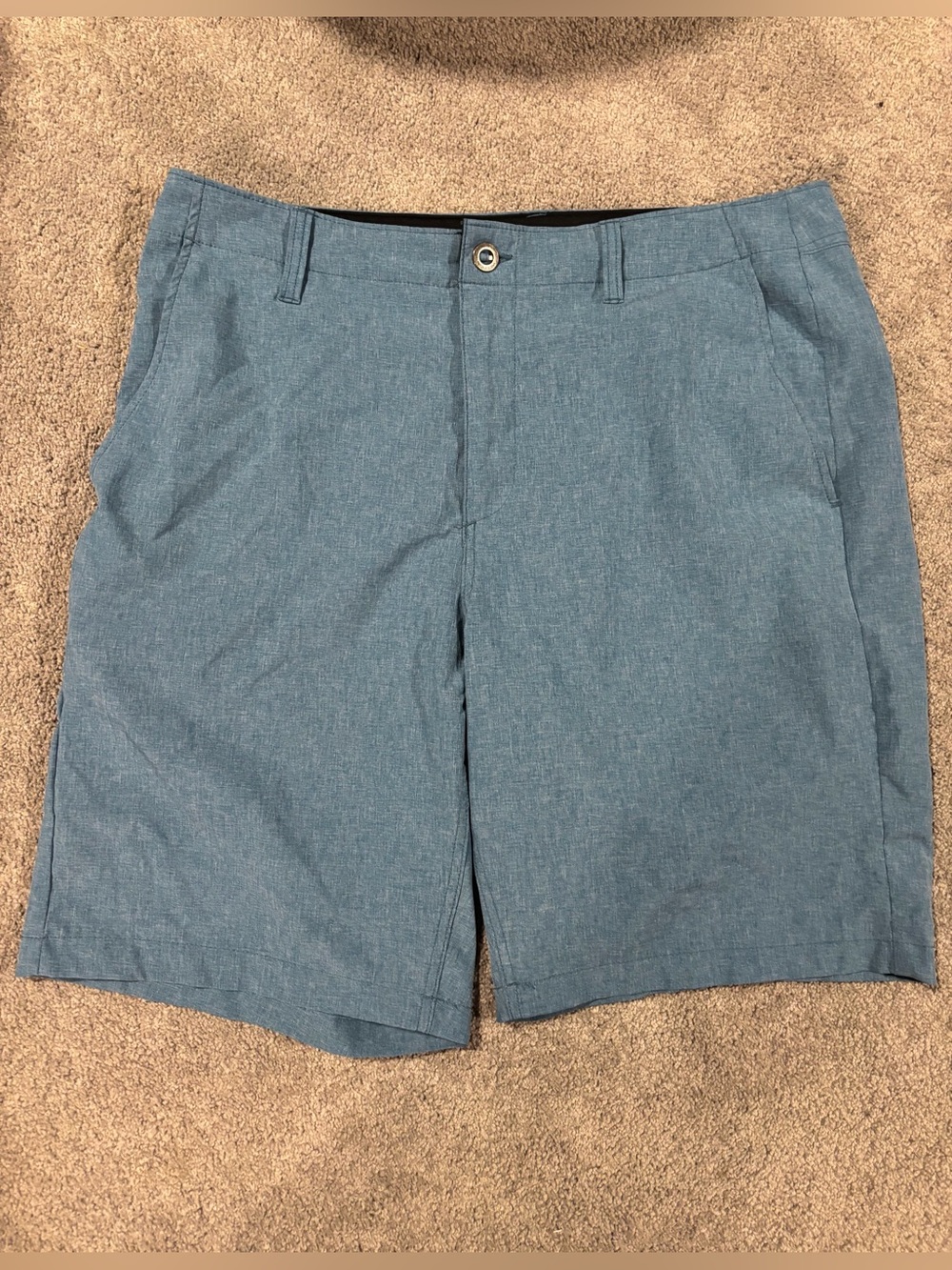 Volcom Men's Heathered Blue Surf and Turf Hybrid Shorts